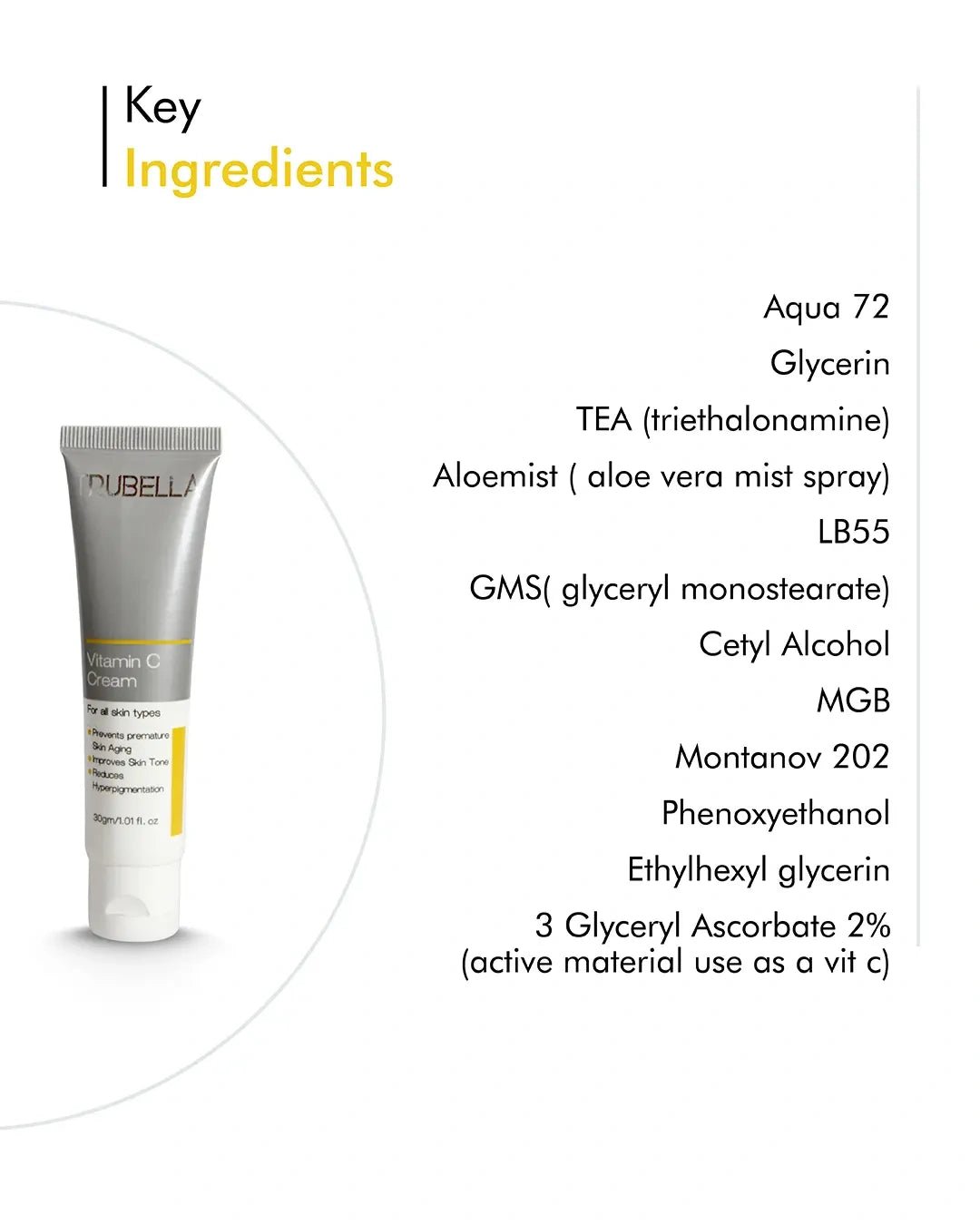 vitamin c cream Key Ingredients