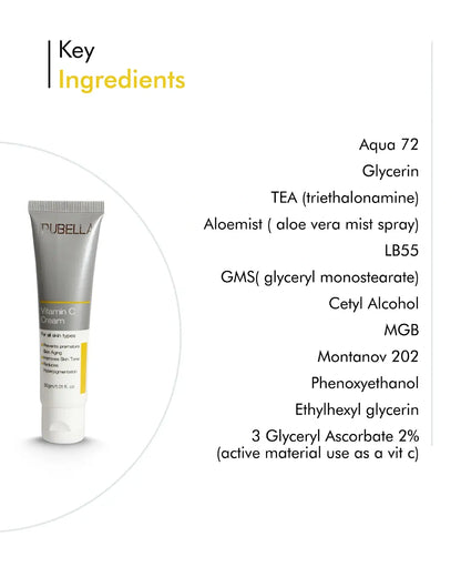 vitamin c cream Key Ingredients