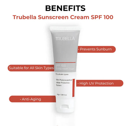 Trubella Sunscreen Cream SPF100 benefits